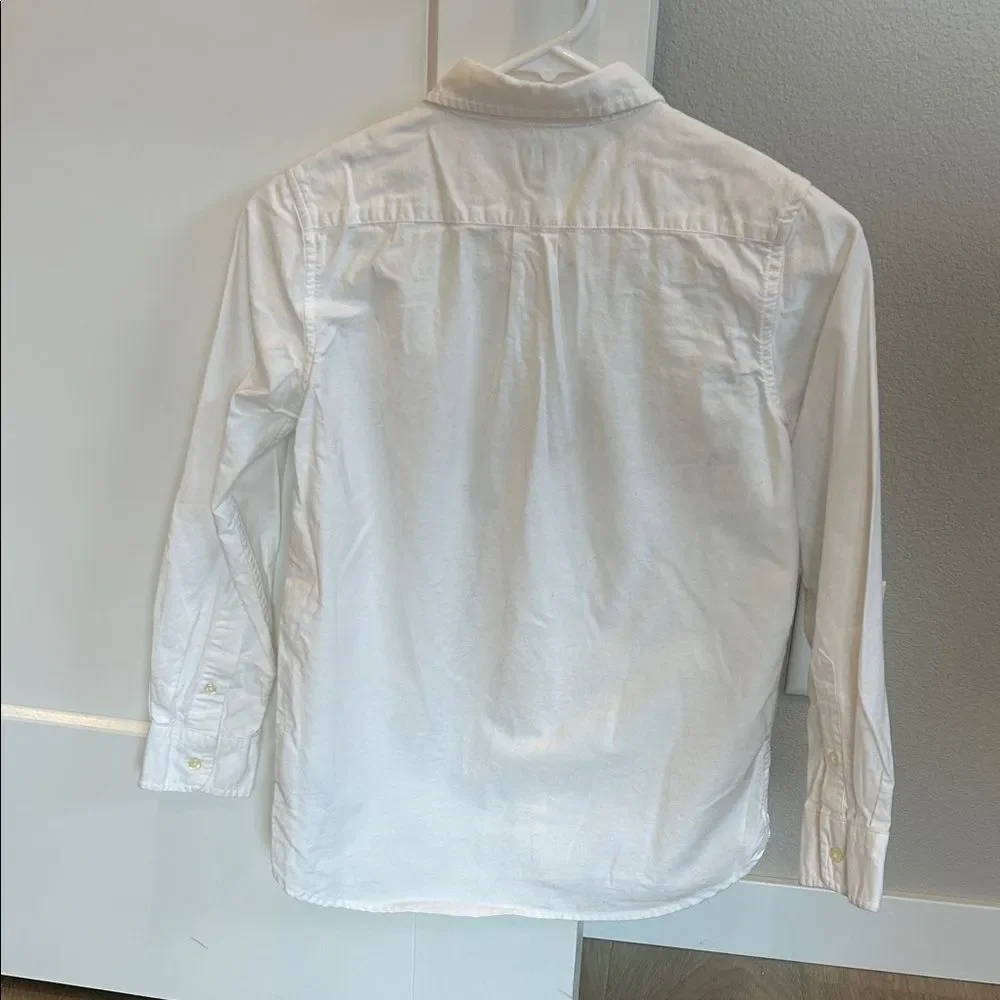 GAP Kids Classic White Button-Down Shirt, Size Large (10)